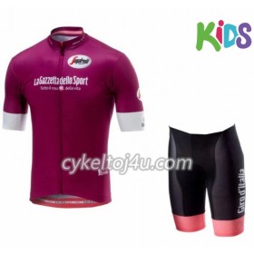 Cykeltrøje + Cykelshorts 2018 Giro d'Italia Børn N003